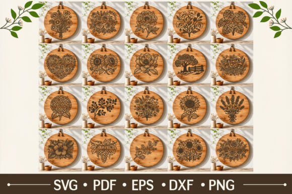 Download Laser Engraving Flowers Bundle - Engraving Collection