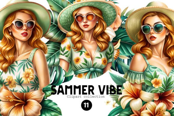 Download Woman Summer Vibes Clipart - Premium Resources